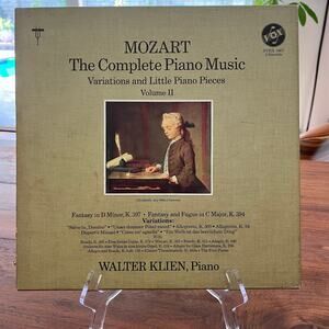 Mozart The Complete Piano Music Vol II Walter Klein 3xLP Box Set VOX SVBX 5407